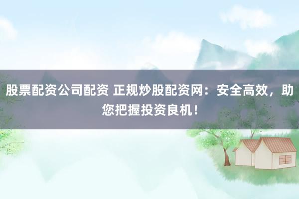 股票配资公司配资 正规炒股配资网：安全高效，助您把握投资良机！