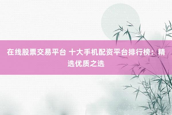 在线股票交易平台 十大手机配资平台排行榜：精选优质之选