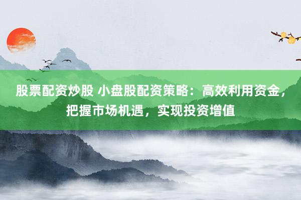 股票配资炒股 小盘股配资策略：高效利用资金，把握市场机遇，实现投资增值