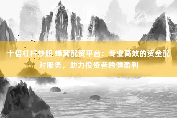 十倍杠杆炒股 蜂窝配资平台：专业高效的资金配对服务，助力投资者稳健盈利