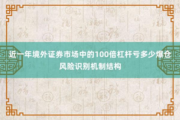 近一年境外证券市场中的100倍杠杆亏多少爆仓风险识别机制结构