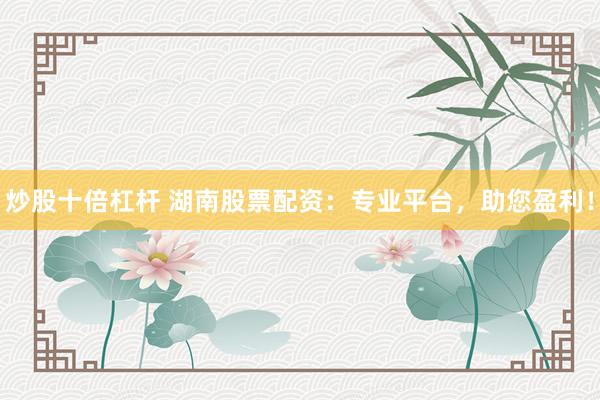 炒股十倍杠杆 湖南股票配资：专业平台，助您盈利！